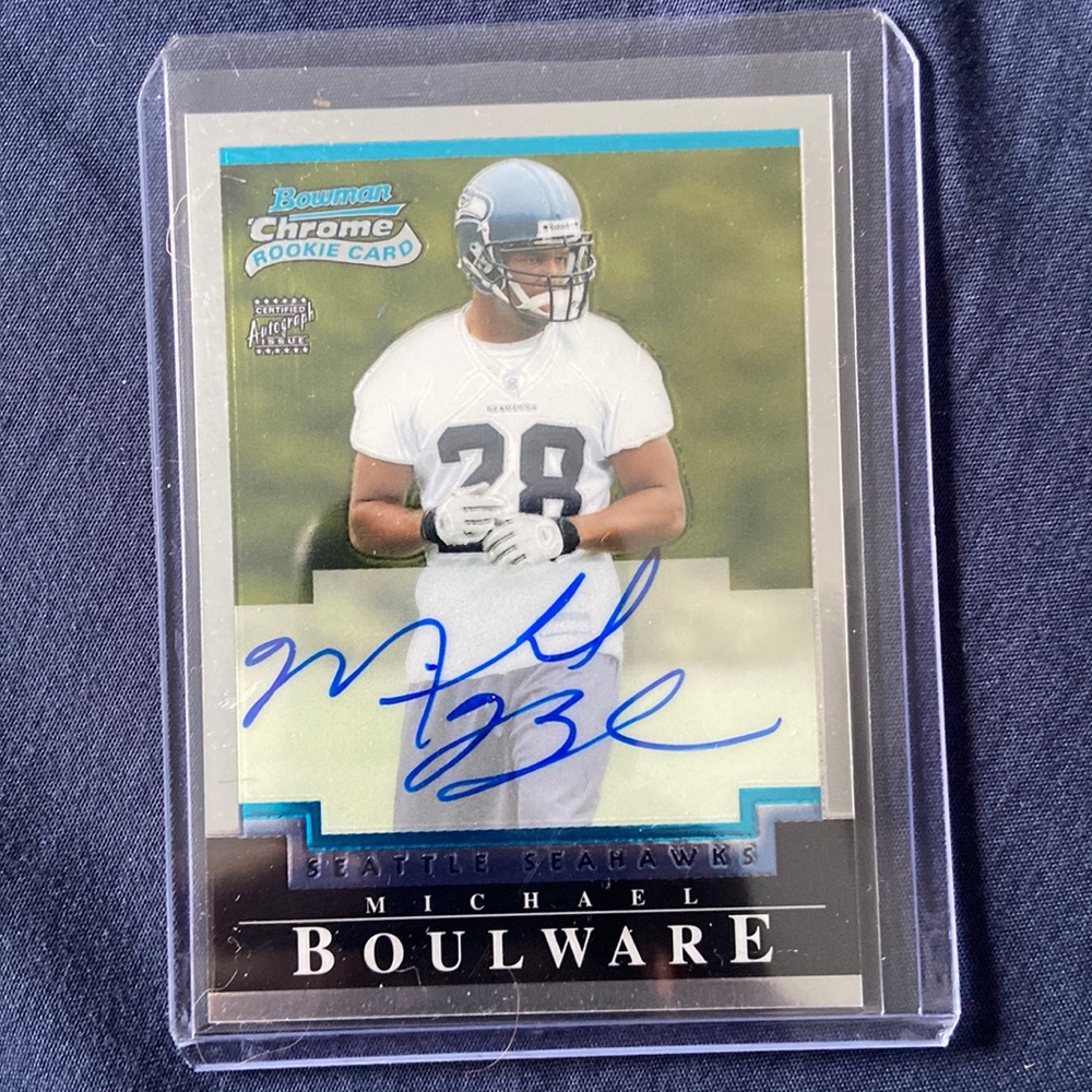 Michael Boulware Autographed Rookie Seattle Seahawks card
